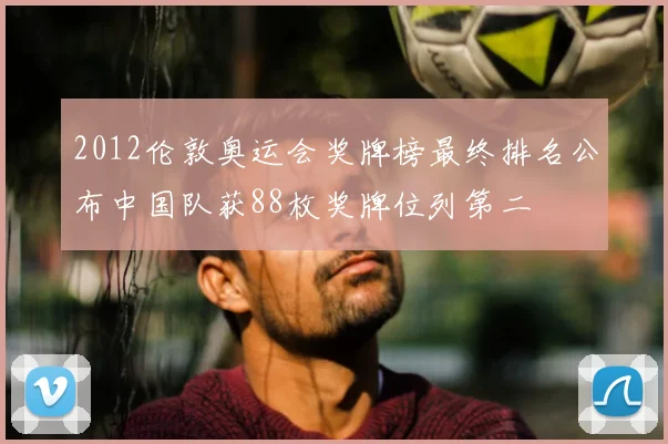 2012伦敦奥运会奖牌榜最终排名公布中国队获88枚奖牌位列第二